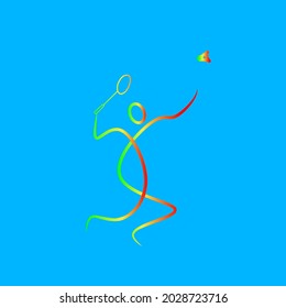 badminton player vector symbol illustration