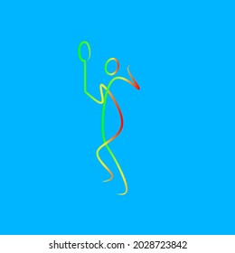 badminton player vector symbol illustration