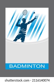 Cartel de Badminton y fondo de volante.