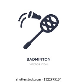 badminton racket and feather icon on white background. Simple element illustration from Sports concept. badminton racket and feather sign icon symbol design.