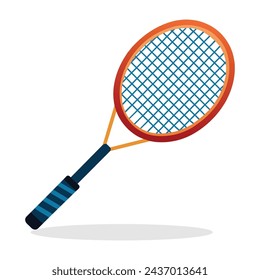 Raqueta de bádminton ilustración vectorial plana.