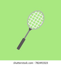 Badminton Racket Flat Vector Illustration Graphic Design