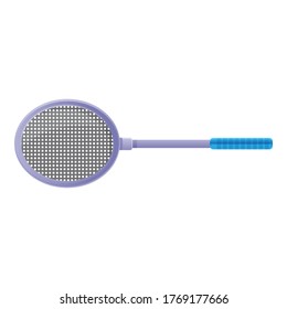 Badminton racket icon. Cartoon of badminton racket vector icon for web design isolated on white background
