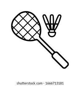 badminton racket icon design, flat style icon collection