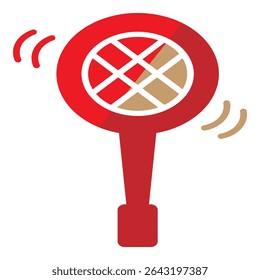 Ícone de raquete de badminton que ilustra o equipamento esportivo usado para bater em uma nave auxiliar no jogo.