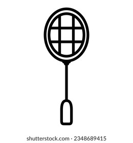 badminton racket icon on transparent background