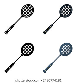 Badminton Racket icon represents the essential equipment used for playing badminton, featuring a lightweight frame and stringed head.