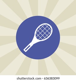 badminton racket icon. sign design. background