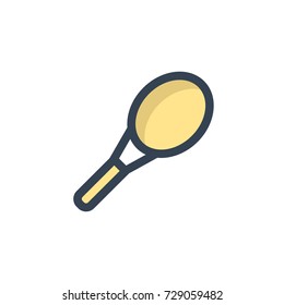 badminton racket icon vector. badminton racket filled outline style design