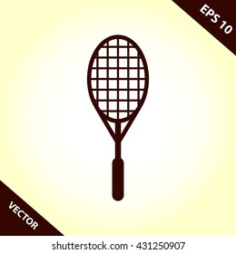 badminton racket icon. badminton racket vector illustration