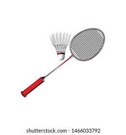 badminton racket and shuttle can change color vector design - Vector