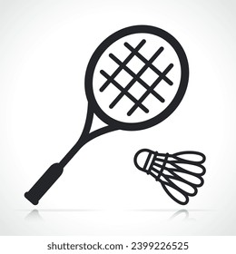 badminton racket and shuttlecock icon