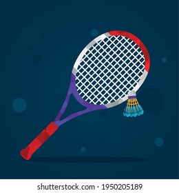 badminton racket and shuttlecock illustration