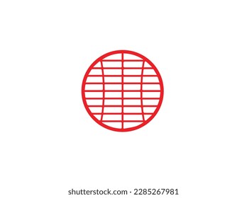 raqueta de bádminton y maletero. Logo redondeado. logotipo de elips y formas