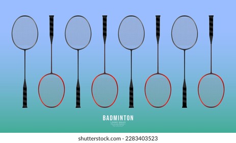 Badminton racket, Simple flat design style  ,Illustrations for use in online sporting events ,  illustration Vector EPS 10