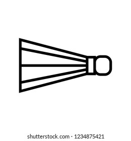 Badminton racket sport ball logo line 