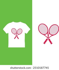 Badminton Racket Typography T Shirt Design, Badminton logo Vector Royalty-Free Images