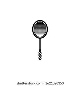 Badminton Racket Vector Icon Isolated on White Background
