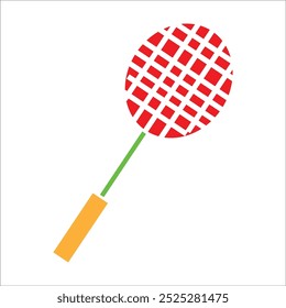 badminton racket vector icon line template