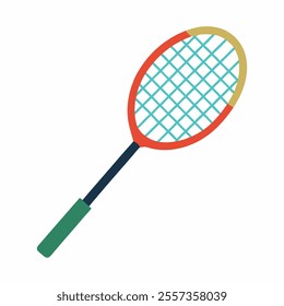 badminton racket vector icon on white background