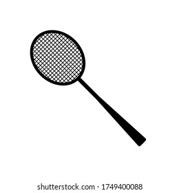 Badminton racket vector icon for sports apps and websites. A creative and professional illustration.Color editable.