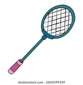 A badminton racket vector illustration