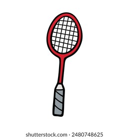 badminton racket vector illustration on white background