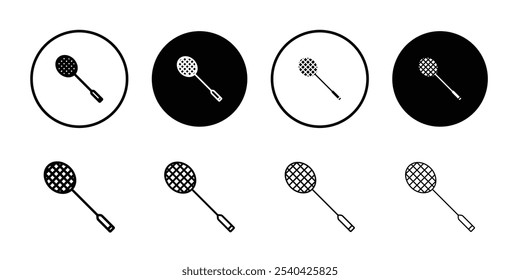 Badminton racquet icon Art design illustration