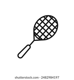 Badminton racquet icon logo sign vector outline