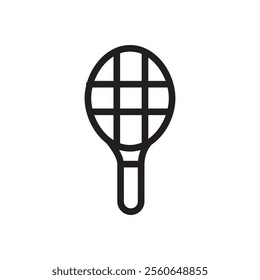 Badminton racquet icon Outline vector for web ui