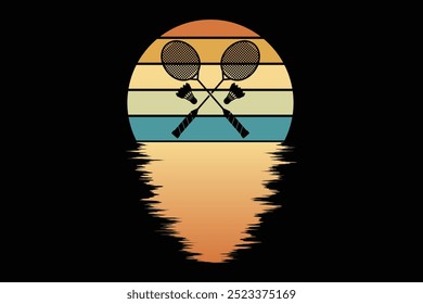 Badminton Retro Vintage, Badminton Ball, Silhouette, Sport Silhouette, Badminton Illustration, Spiel, Spielturnier, Badminton Turnier, Champions League