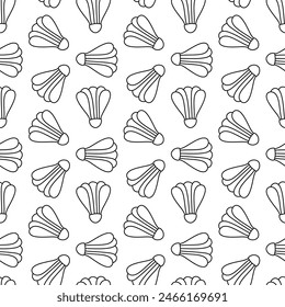 Badminton Seamless Shuttlecock vector pattern tennis ball tile background scarf isolated wallpaper illustration graphic
