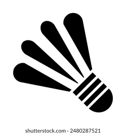 Badminton set icon. Shuttlecock, red and blue feathers, sports equipment, recreation, game, competition, fitness, outdoor activity, racquet, leisure.