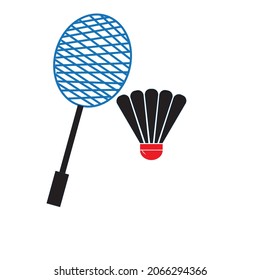 Badminton shuttle cock vector minimalist or flat image