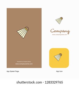 Badminton shuttle  Company Logo App Icon and Splash Page Design. Creative Business App Design Elements