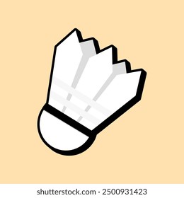 Badminton Shuttle Ilustración de alta calidad Icono de Vector Deportes Olímpicos