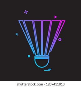 Badminton Shuttle icon design vector
