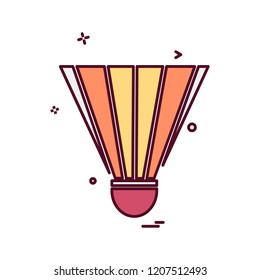Badminton Shuttle icon design vector