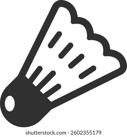Badminton shuttlecock black icon vector illustration