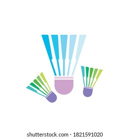 Badminton shuttlecock icon design vector 