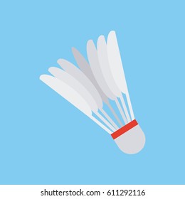 badminton shuttlecock icon over blue background. vector illustration