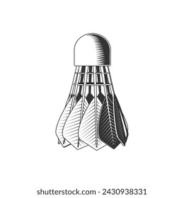 Badminton shuttlecock icon silhouette. Vector illustration. Badminton balls
