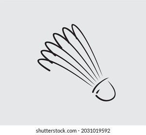 Badminton Shuttlecock Icon Simple Design