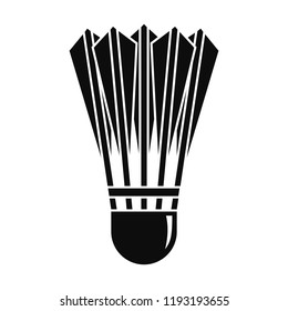 Badminton shuttlecock icon. Simple illustration of badminton shuttlecock vector icon for web design isolated on white background