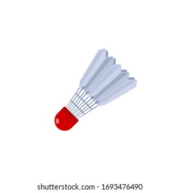 Badminton shuttlecock icon. Sports equipment. Vector illustration isolated on white background