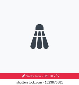Badminton Shuttlecock Icon / Vector