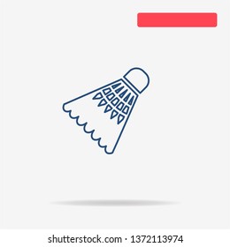 Badminton shuttlecock icon. Vector concept illustration for design.