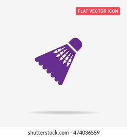Badminton shuttlecock icon. Vector concept illustration for design.