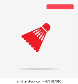 Badminton shuttlecock icon. Vector concept illustration for design.