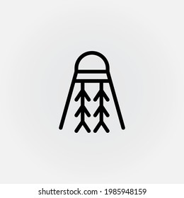 badminton shuttlecock line style icon.